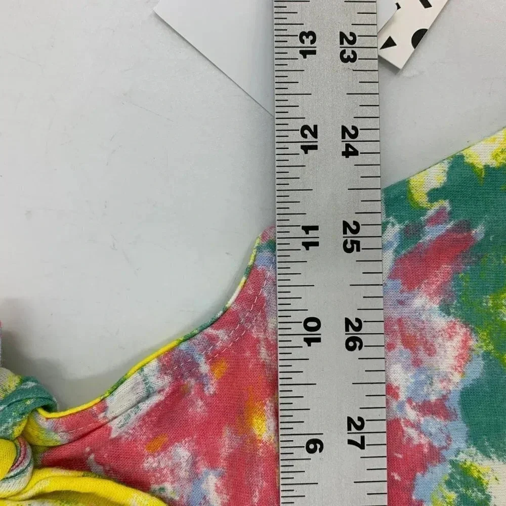 Harper Canyon Girls Tie Dye Floral Pullover Shoulder Tie Dress Size 2‎ NWT